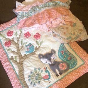 Boho fox crib set!!!!